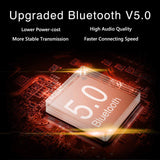 Bluetooth Headset, Hands Free Wireless Earpiece V5.0 with Microphone and Mute Key for Business/Office/Driving Calling, Support Siri/Google/Cortana Voice Assistant (Black 1)