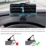 Car Phone Holder Mount, Kamisafe Car HUD Dashboard Cellphone Holder Cradle Mobile Clip Stand Compatible for iPhone Xs X 8 7 Plus Samsung S9 S8 Plus Note 9 Google Huawei Other 3.5-6.5 Inches Smartphone