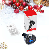 Criacr FM Transmitter Bluetooth, Wireless Radio Transmitter Car Adapter Kit, Universal USB Car Charger with Dual Charging Ports, Hands Free Calling for All Smartphones (Blue)