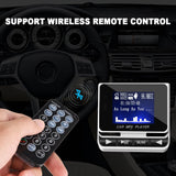 Bluetooth FM Transmitter for Car, LeeQin Bluetooth Car Adapter, Wireless In-Car Stereo Radio Adapter Car Kit Hands Free Calling, With 5V 2.1A USB Car Charger AUX Input 1.4 Inch Display TF Card Slot