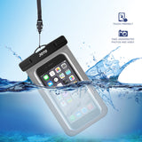 JOTO Universal Waterproof Pouch Cellphone Dry Bag Case for iPhone Xs Max XR XS X 8 7 6S Plus, Samsung Galaxy S9/S9 +/S8/S8 +/Note 8 6 5 4, Pixel 3 XL Pixel 3 2 HTC LG Sony Moto up to 6.0" –Grey