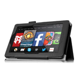 Fintie Folio Case for Fire HD 7 Tablet (2014 Oct Release) - Slim Fit Leather Standing Protective Cover with Auto Sleep/Wake Feature (Will Only Fit Fire HD 7 4th Generation 2014 Model), Black