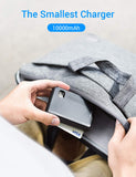 AINOPE Portable Charger 10000mAh, (Small) (LCD Display) (Powerful) 2 USB Outputs Portable Phone Charger, Power Bank/External Battery Pack/Battery Charger/Phone Backup, Perfect for Travel (Black)