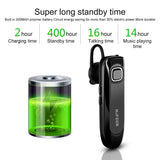 Bluetooth Headset V4.1 Bluetooth Earpiece with Noise Cancelling Mic, Waterproof IPX5 (Black)