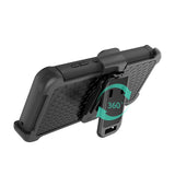 Fingic Samsung Note 9,Note 9 Case for Men,4 in1 Protective Hybrid Cover Shockproof Rugged Phone Case Full Body Kickstand Swivel Belt Clip Holster Case for Samsung Galaxy Note 9, Black