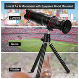 Cell Phone Camera Lens,Phone Photography Kit-Flexible Phone Tripod +Remote Shutter +4 in 1 Lens Kit-High Power 22X Monocular Telephoto Lens, Fisheye, Macro & Wide Angle Lens for Smartphone