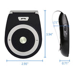 Car Speakerphone AUTO Power ON Wireless in Car Speaker Handsfree Sun Visor Car Kit Portable Enhance Bass Build in Mic Car Charger for All Smartphone Support Music Streaming, Calls