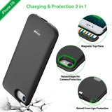 Battery Case for iPhone 7/8, 4000mAh Portable Protective Charging Case Compatible with iPhone 7/8 (4.7 inch) Rechargeable Extended Battery Charger Case (Black)
