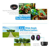 Criacr Phone Camera Lens, 12X Zoom Lens + Fisheye Lens + Macro Lens & Wide Angle (Attached Together) + Phone Holder + Tripod, 3 in 1 Smartphone Cell Phone Telephoto Lens for iPhone, Samsung