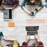 Jackery External Battery Charger Giant+ 12000mAh Dual USB Portable Battery Charger/External Battery Pack/Phone Backup Power Bank with Emergency Flashlight for iPhone, Samsung and Others - Orange