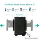 Car Phone Mount, Windshield Cell Phone Holder Universal Car Cradle Mount with Strong Suction Cup and One Touch Design Compatible iPhone X SE 7 Plus 6S 6 Plus 6 5S 5 4, Samsung Galaxy S9 Plus S8 S7