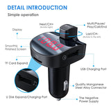Bluetooth FM Transmitter, Wallfire Wireless Radio Transmitter Adapter Car Kit, Quick Charge QC3.0 with Dual USB Ports, Hands Free Calling for iPhone, Samsung, etc.