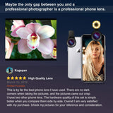 Cell Phone Camera Lens Kit – VIEWOW 4K HD 7 Optical Glasses 15X Macro 0.45X Wide Angle Phone Lens Kit with LED Light and Travel Case, Compatible with iPhone X/XS/8/7 Plus Samsung Pixel