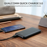 AUKEY Power Delivery Power Bank, 10000mAh PD Power Bank, 18W USB-C Portable Charger with Quick Charge 3.0 Compatible iPhone Xs/XS Max, Pixel, Samsung, Nintendo Switch etc.