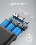 Portable Charger Anker PowerCore 20100mAh - Ultra High Capacity Power Bank with 4.8A Output, External Battery Pack for iPhone, iPad & Samsung Galaxy & More (Black)