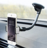 Car Mount, Universal Flexible Arm Windshield Car Phone Holder with Strong Suction Cup Compatible iPhone X SE 7 Plus 6s 6 Plus 6 5s 5 4s 4 Samsung Galaxy S9 Plus S8 Note S7 Edge LG Nexus Sony and More