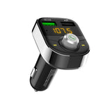 Bluetooth FM Transmitter for Car, Wireless Radio Transmitter Adapter with Hands Free Calls for iPhone, Quick Charge 3.0 USB Car Charger for Samsung, Good Gift (Gray)