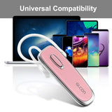 Bluetooth Headset with Mic for Cell Phone - GLCON Hands Free Wireless Earpiece for iPhone XS X 8 8Plus 7 7Plus Samsung Galaxy Android - Noise Canceling Stereo Sound Bluetooth Earbuds Microphone (Pink)