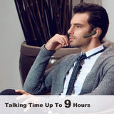 Bluetooth Headset Earpiece Headphones for Smart Cellphone-Blue