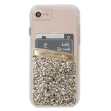 Case-Mate - Stick On Credit Card Wallet - POCKETS - Ultra-slim Card Holder - Universal fit - Apple – iPhone – Samsung – Galaxy - and more - Champagne Glitter