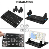 Car Phone Holder, Vansky Car Phone Mount Silicone Dashboard Car Pad Mat for iPhone X/8 Plus/7 Plus/6/6S Plus, Samsung Galaxy S8 Plus/Note 8/S7 3.5-7 inch Smartphone or GPS Devices