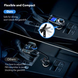 Bluetooth FM Transmitter for Car, TopElek Wireless Radio Transmitter Adapter with Power Off Function, Hands-Free Car Kit Charger, 1.44'' LCD Diaplay, Music Player, 2 USB Ports, AUX in/Out, TF Card