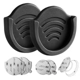 Car Grips Mount for Phone Stand, pop-tech 2 Pack Car Phone Holder for Collapsible Grip / Socket Mount Users with 3M Sticky Adhesive Replacement Used on Dashboard, Home, Desk, Wall - Black