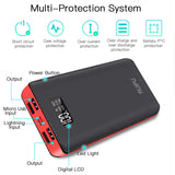 Power Bank 24000mAh Portable Charger Battery Pack 4 Output Ports Huge Capacity Backup Battery Compatible Android Phone and Other Smart Phone