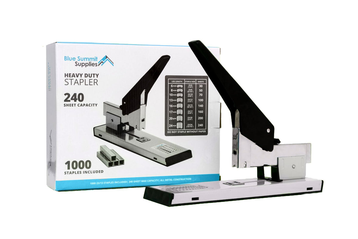 Heavy Duty Stapler, 240 Sheet Capacity, 2000 Staples Included, Tan PANAMAPLAZA