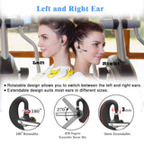 Bluetooth Headset, Hands Free Wireless Earpiece V5.0 with Microphone and Mute Key for Business/Office/Driving Calling, Support Siri/Google/Cortana Voice Assistant (Black 1)