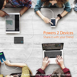 Jackery Portable Charger Giant+ 12000mAh Dual USB Output Battery Pack Travel Backup Power Bank with Emergency LED Flashlight for iPhone, Samsung and Other Smart Devices - Black