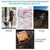 Cell Phone Card Holder, Stick on Wallet for Back of Phone, 3M Adhesive Ultra Slim Phone Pocket ID Credit Card Holder Sleeves Pouch Compatible Phone, Samsung Galaxy, All Smartphones - 2Pack (Marble)