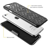 Bomea Holster Combo Belt Case with Clip Slim Armor Hard Protective Shell Cover for iPhone 7 iPhone 8 Kickstand Swivel Belt Clip - Black
