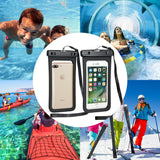 Capshi Waterproof Phone Pouch, 2 Pack Universal Waterproof Case Waterproof Phone Case IPX8 Available TPU Clear Dry Bag for iPhone X/Xs/XR/8/8plus/7/6s/6 Samsung up to 6.3"