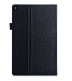 Fire HD 10 Case, Amazon Fire HD 10 2015 Case, rooCASE Dual View Leather PU Folio Slim Fit Lightweight Folding Stand Cover Auto Wake/Sleep, Black
