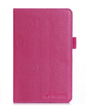 Fire 7 2015 Case, Amazon Fire 7 Case, rooCASE Dual View Leather PU Folio Slim Fit Lightweight Folding Cover with Stand for Fire 7 5th Gen 2015 Magenta
