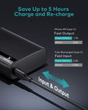 Xcentz Portable Charger 10000mAh Small & Compact with 18W Power Delivery & QC 3.0, USB C Power Bank Fast Charge for iPhone XS/XR/X/8, Galaxy S8/S9, Pixel 3/3XL, iPad Pro 2018, Nintendo Switch