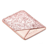 Card Holder for Back of Phone,Cell Phone Wallet Sticker,Adhesive Stick on Pocket for Credit Card,Business Card,ID,Cash,Fit for Almost All Smartphones & Cases Glitter