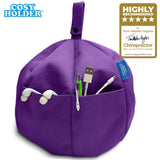 COSY HOLDER Pumpkin Beanbag Cushion - Tablet & E-Reader (eBook) Holder/Stand. Ideal for iPad, Samsung Galaxy, Kindle & Books. Holds Your Device at Any Viewing Angle. Ideal for Home or Travel (Purple)