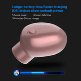 Bluetooth Earbud, NENRENT Smallest Mini Bluetooth Earpiece in-Ear Wireless Headphone Sport Earphone with Mic, HD Stereo, Hands-Free Call, Secure Fit for Cellphone Gym Running Driving (Rose Gold)-1 PCS