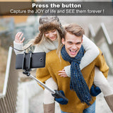 Bluetooth Selfie Stick Tripod - Compatible with All Smartphones - Wireless Remote Extendable Stand for iPhone X 6 7 8 / 6Plus, 7Plus 8Plus, Samsung Galaxy S6 S7 S8 S9 / Plus, Note 9, Huawei P20 Pro