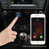 Bluetooth Receiver for Car, ELECWAVE Bluetooth 4.2 Hands-Free Car Kits/Bluetooth Aux Car Audio Adapter with Dual 2.4A USB Port Car Charger, Wireless Car Kits for Home/Car Audio Stereo, 3.5mm AUX Input