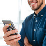 Cellessentials Card Holder for Back of Phone -Thin Blue Line & American Flag Silicone Stick on Cell Phone Wallet with Pocket for Credit Card, ID, Business Card - iPhone,(Thin Blue Line, American Flag)