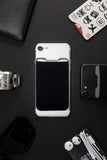 Cell Phones Wallet Pocket for Back of Phones - Gecko Stick-on Adhesive Pockets (Blank - Black)