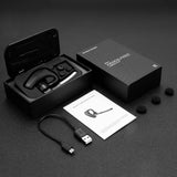 Bluetooth Headset, Wireless Bluetooth Earpiece Headphones Earbuds Ear Hooks Earphones with Mic and Carrying Case for Business/Office/Driving/Truck Support iPhone/Android Cellphones