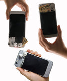 Cell Phones Wallet Pocket for Back of Phones - Gecko Stick-on Adhesive Pockets (Blank - Black)