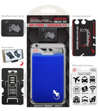 Blue Phone Wallet That Stick on - Blue Case Wallet for iPhone - Cellphone Case Wallet Blue – Blue