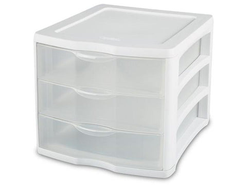 Organizador plástico de 3 gavetas., Sterilite