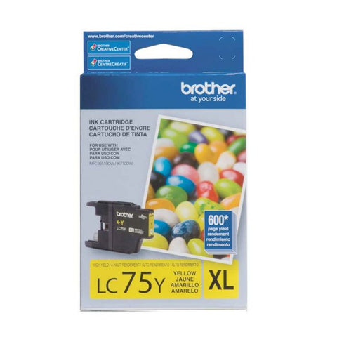 Cartucho de tinta Brother Innobella LC75Y XL Amarillo, 600 Páginas