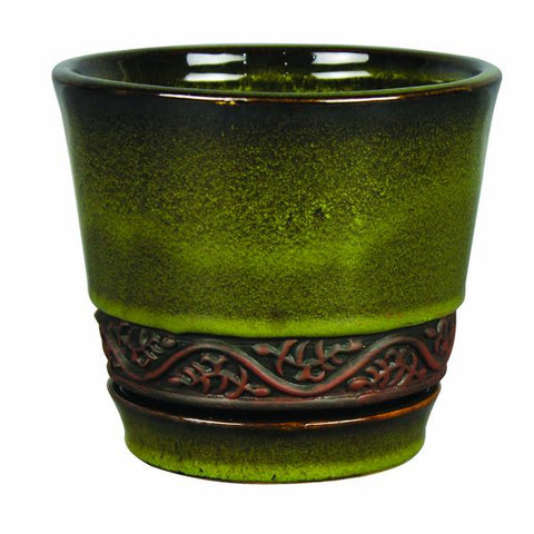 Pote de 6" cerámico jade reserva